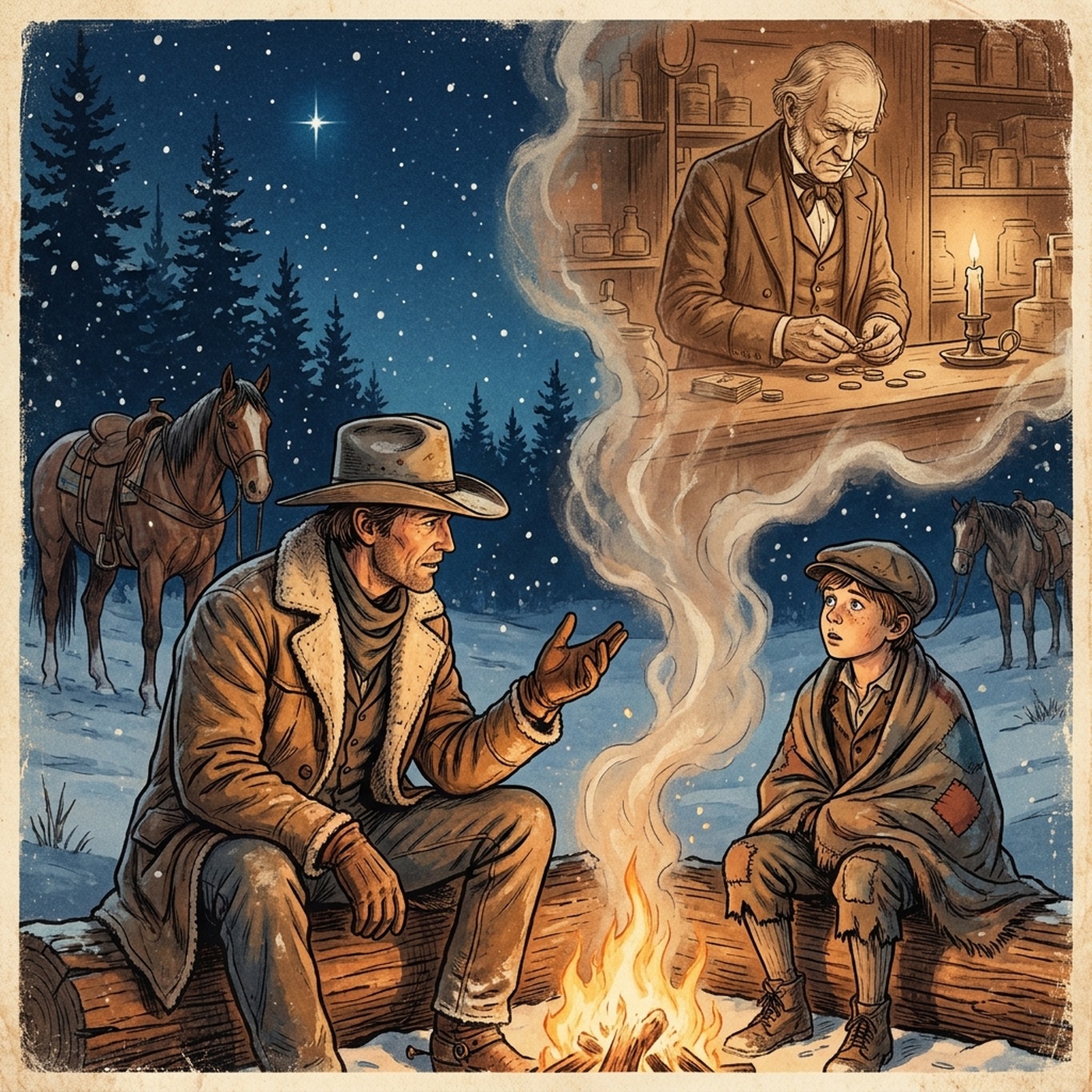 Old Time Radio Western — The Six Shooter: "Britt Ponset's Christmas Carol" (1953) | Full Episode